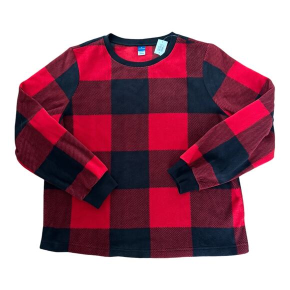 NWT Matching Printed Microfleece Pajama Set buffalo check old navy size medium - Picture 4 of 9